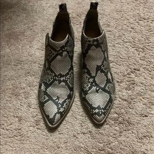 Threshold Snakeskin Booties Size 7.5